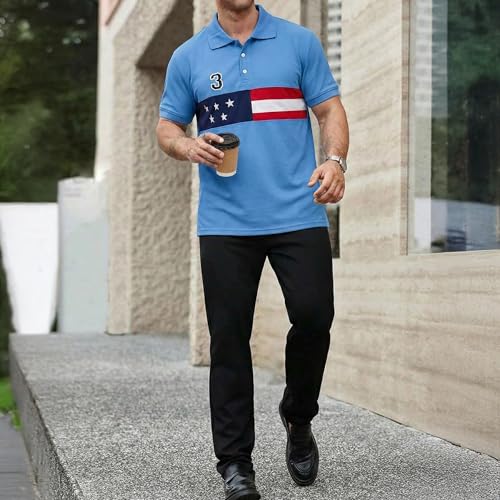Image of Men's Polyster Stretchable Polo T-Shirts Half Sleeves Regular Fit T-Shirt for Everyday Wear