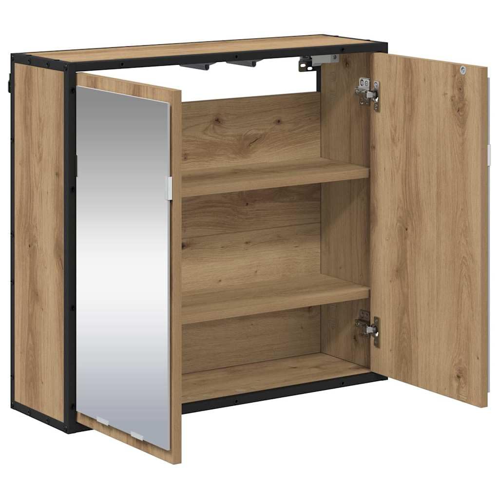 Estantería de pared de roble Artisan, 65 x 20 x 60 cm, con 3 estantes, material de madera, para baño, salón, aseo de invitados, espacio de almacenamiento y almacenamiento, diseño moderno