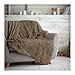 Price comparison product image FAIRWAYUK Fluffy Faux Fur Throw 150x200 cm, Premium Longhair Warm Cosy Fluffy Blanket for Bed, Ultra Soft Comfort Fleece Throws for the Sofa, Bed, Chair, Settee, Couch, Mink