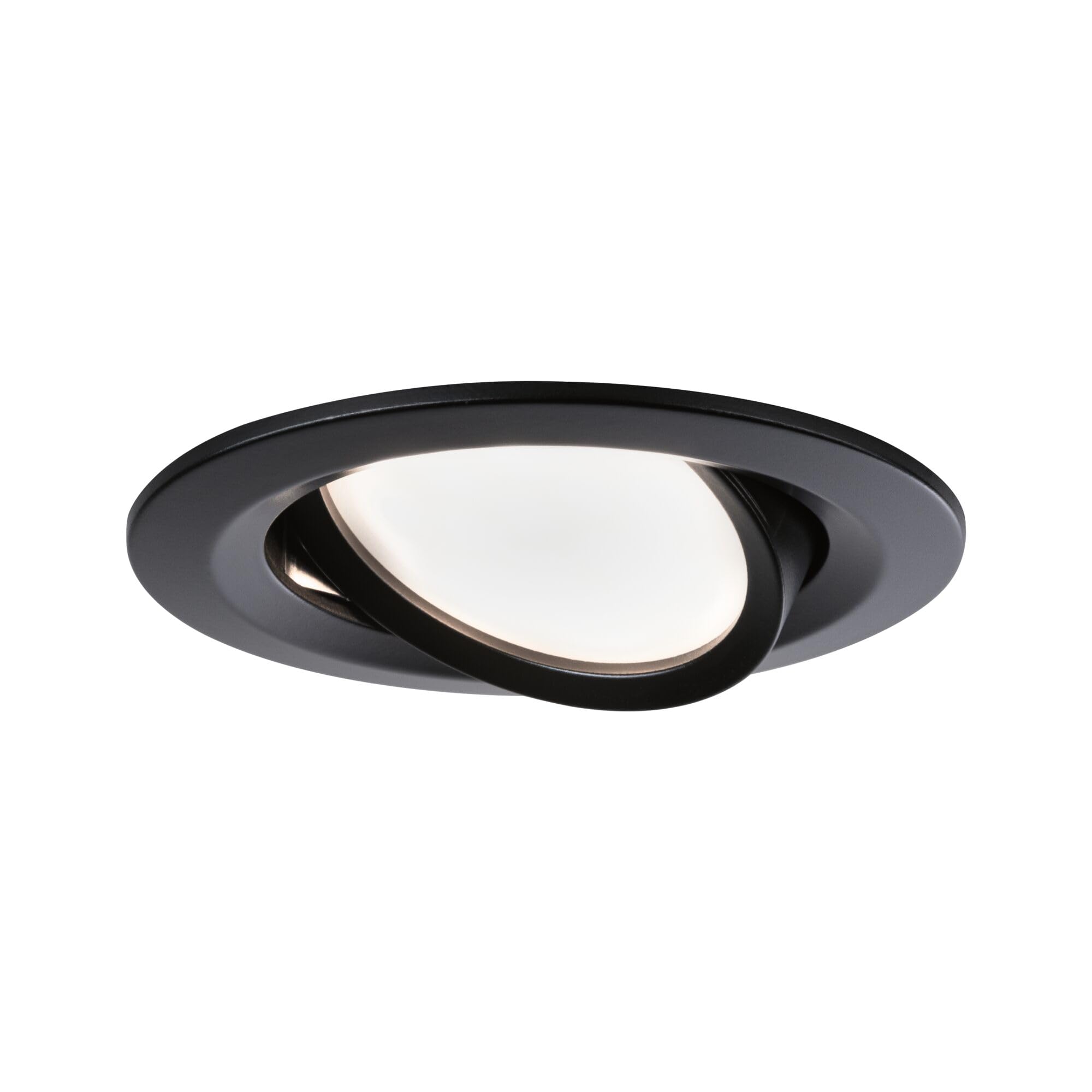 Paulmann 94472 Nova LED Einbauleuchte 3er Set Coin schwenkbar Warmweiß 3-Stufen-dimmbar rund incl. 3x6,5 Watt dimmbar Einbaustrahler Schwarz matt Spot Alu Einbaulampe 2700 K Coin