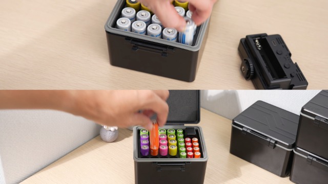 Amazon | JJC 大容量 電池ケース 単3形 / AA電池 x20本+ 単4形 / AAA