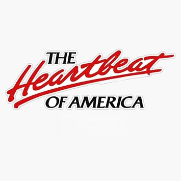 The Heartbeat of America Window Bumper Sticker Decal 5"