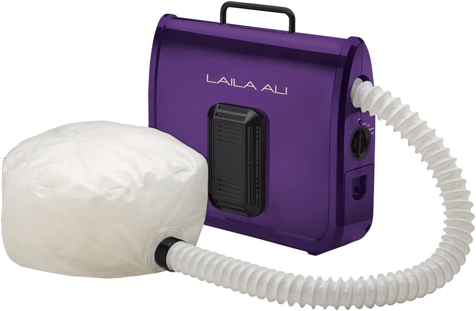 Laila Ali LADR5604 Ionic Soft Bonnet Dryer, Purple with White Bonnet