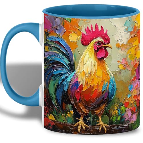Taza Cerámica Colorful Rooster 11 oz miniatura 1