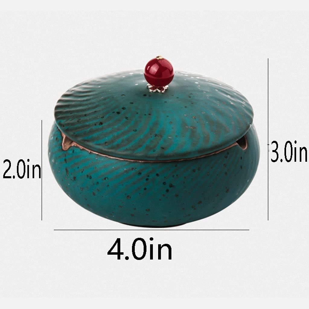 Posacenere In Ceramica A Forma Di Granchio - Con Coperchio Antiodore, Tappetino Antiscivolo E Spazzola