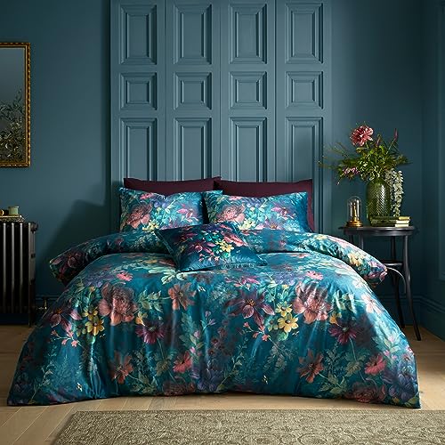 Catherine Lansfield Bridgerton Romantic Floral Single Duvet Cover Set including Pillowcase Teal