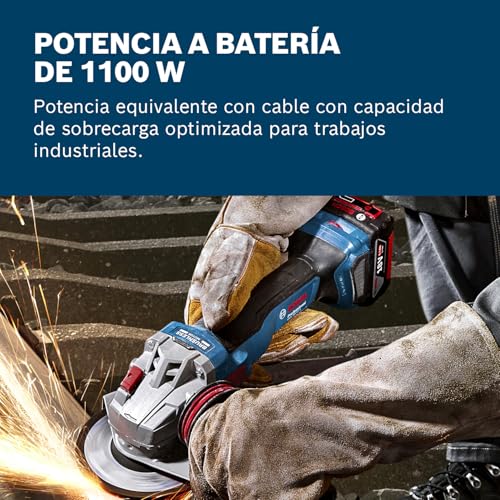 Amoladora angular GWS 18V-11 S Bosch soluciona cortes sin enchufes con disco 125 mm 5
