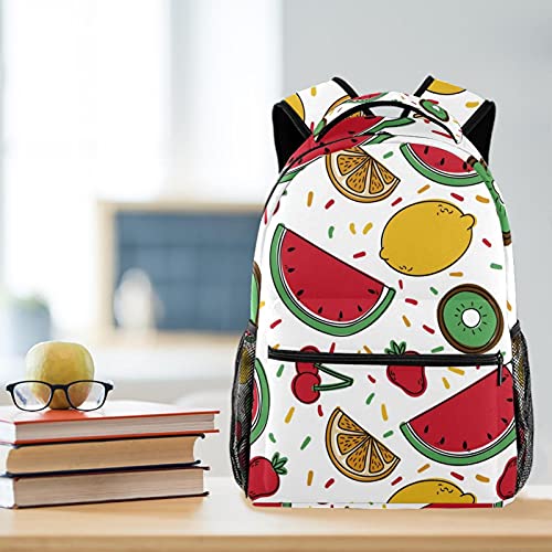 Sac à dos d'écolier multicolore avec grand compartiment de rangement décontracté