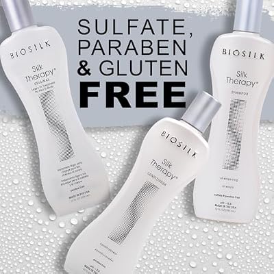 BioSilk 3-Piece Silk Therapy Kit, Shampoo, Conditioner & Serum for Healthy, Shiny, Manageable Hair, Sulfate-Free, Paraben-Free, Cruelty-Free, 12 Oz Haircare Set