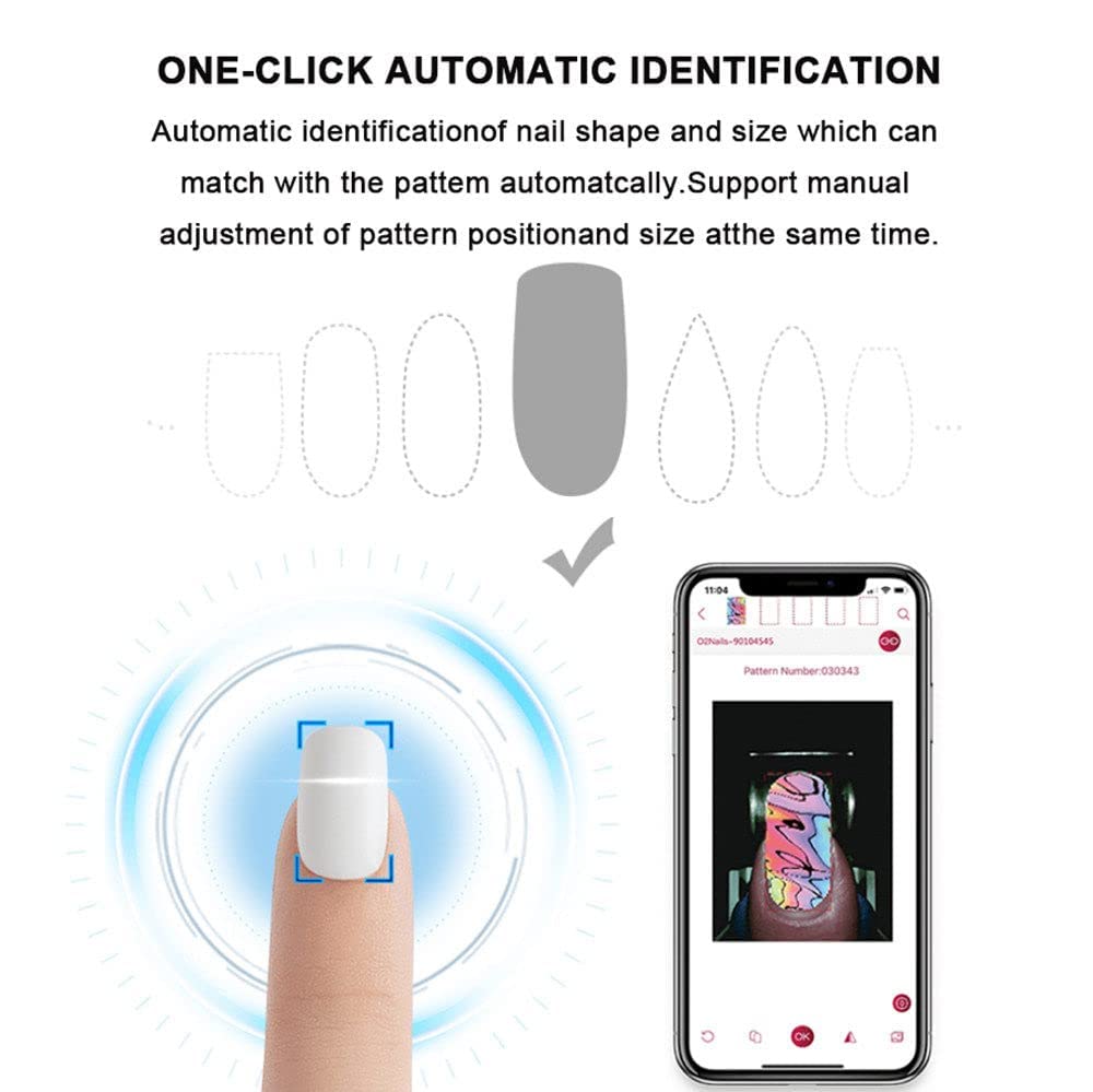 Wielofunkcyjna Drukarka Do Paznokci, Inteligentna Automatyczna Drukarka Do Paznokci 3D, Z WiFi DIY Automatyczne Drukowanie Interfejs USB, Przenośny Telefon Komórkowy, Dla Miłośników Paznokci Studio