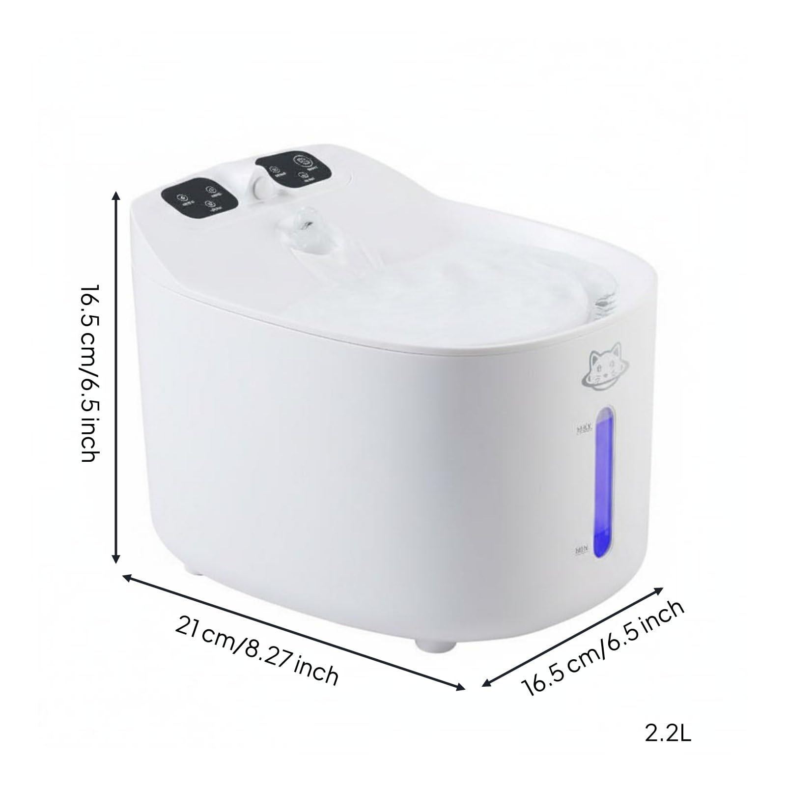 Dispenser Acqua Automatico per Abbeveratoio Dispositivo Serbatoio con Attivazione Automatica Zona Ampia E Filtrazione Multistadio Adatto per Famiglie con Animali Casa, Bianco