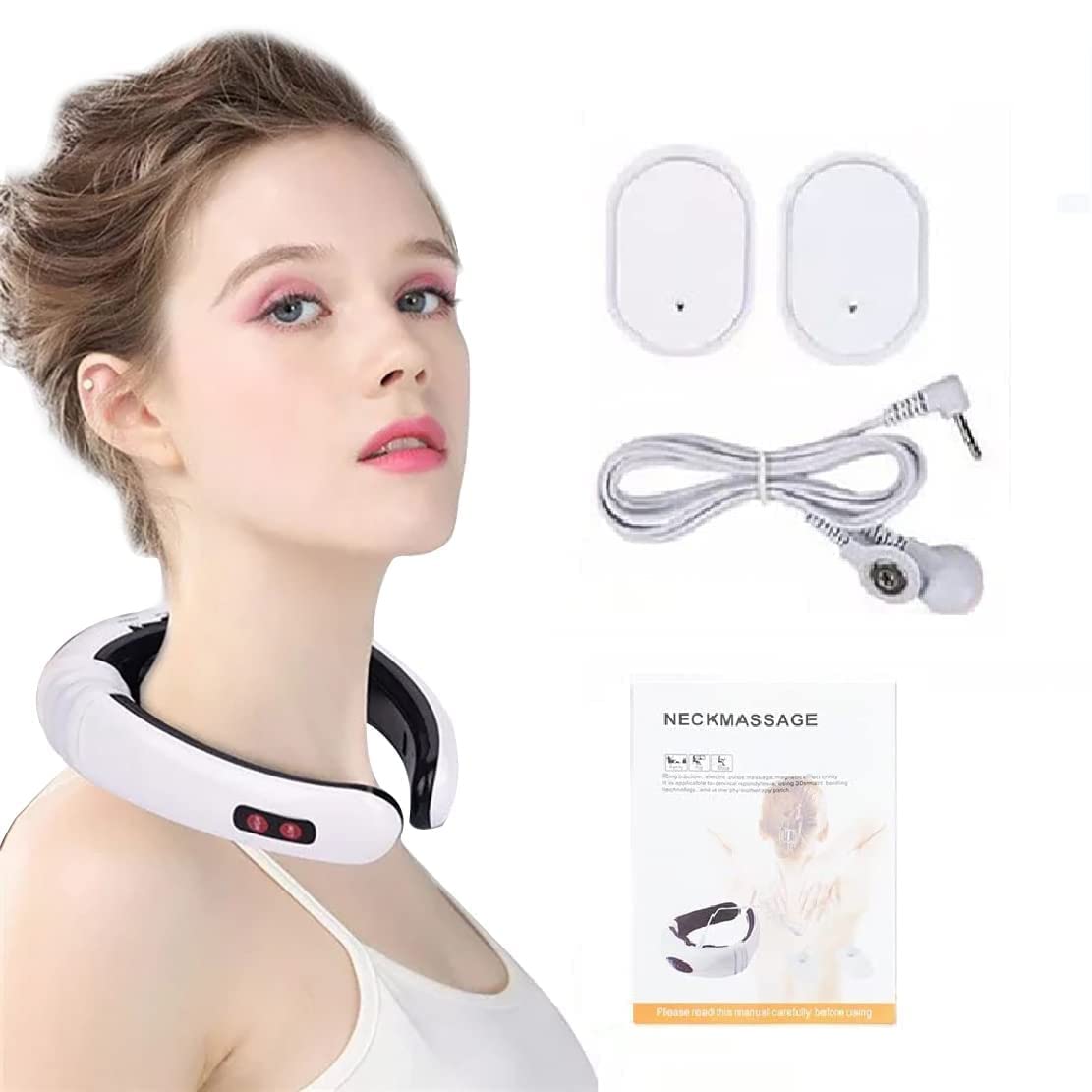 Nikrim™ Cervical Traction Device - Inflatable Pillow Posture Pump Neck Posture Corrector for Relieves Neck Pain, Neck Curve Restorer