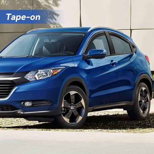 Image of Window Visors Rain Guards for 2016-2022 Honda HRV, Out-Channel Window Vent Wind Deflectors Visors Shades for 16-22 HR-V