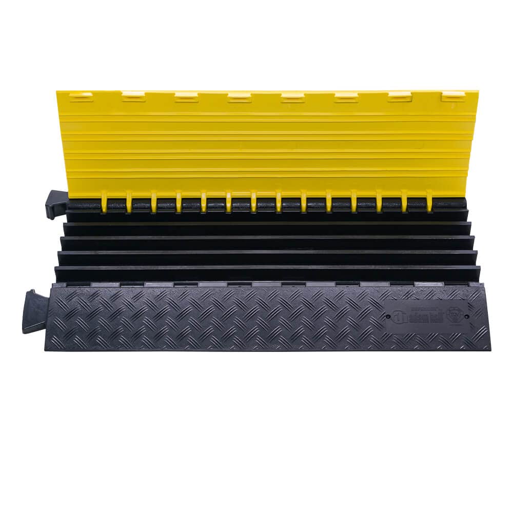Kabelbrücke Defender MIDI 5, gelb/schwarz, 5 Kanäle, TPU, 89 x 54,2 x 5,2 cm, Art.-Nr. AM30ZN952