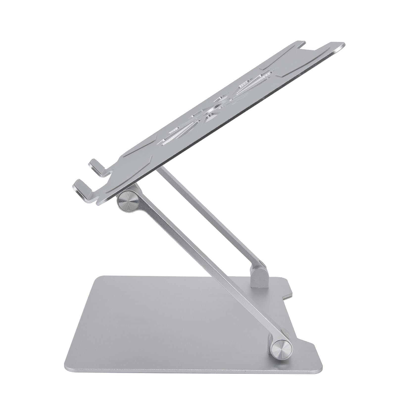Supporto per laptop in lega di alluminio Altezza ergonomico Supporto per computer portatile Staffa di raffreddamento rialzata Argento