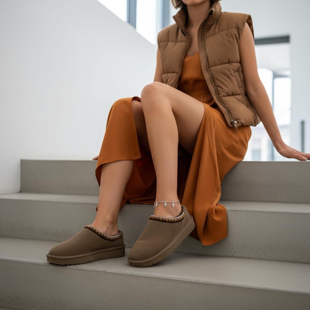 CUSHIONAIRE Keto Womens Slippers Slip-On Suede Mule Slipper - Cozy & Stylish, Memory Foam & Faux Fur Lining, Wide Widths Available - Image 3