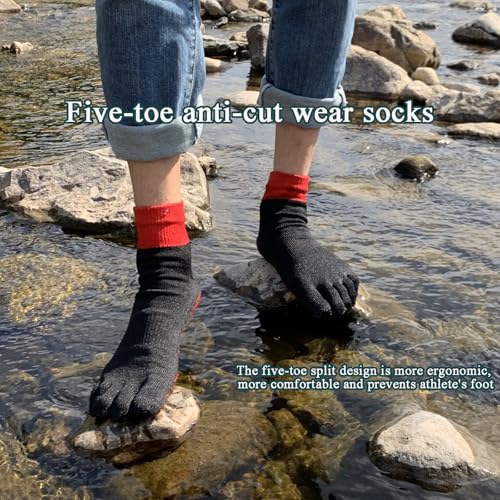 Konjoun Barefoot Socks,Konjoun Grounding Socks,Konjoun Socks Outdoor,Toe Separator Socks,Breathable (Medium,All)3