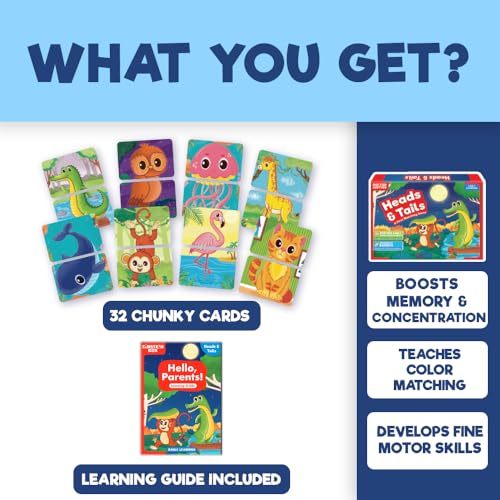 Image of EINSTEIN BOX Heads & Tails Board Game for Kids 2-5 Years Old | Learning & Education Toys|