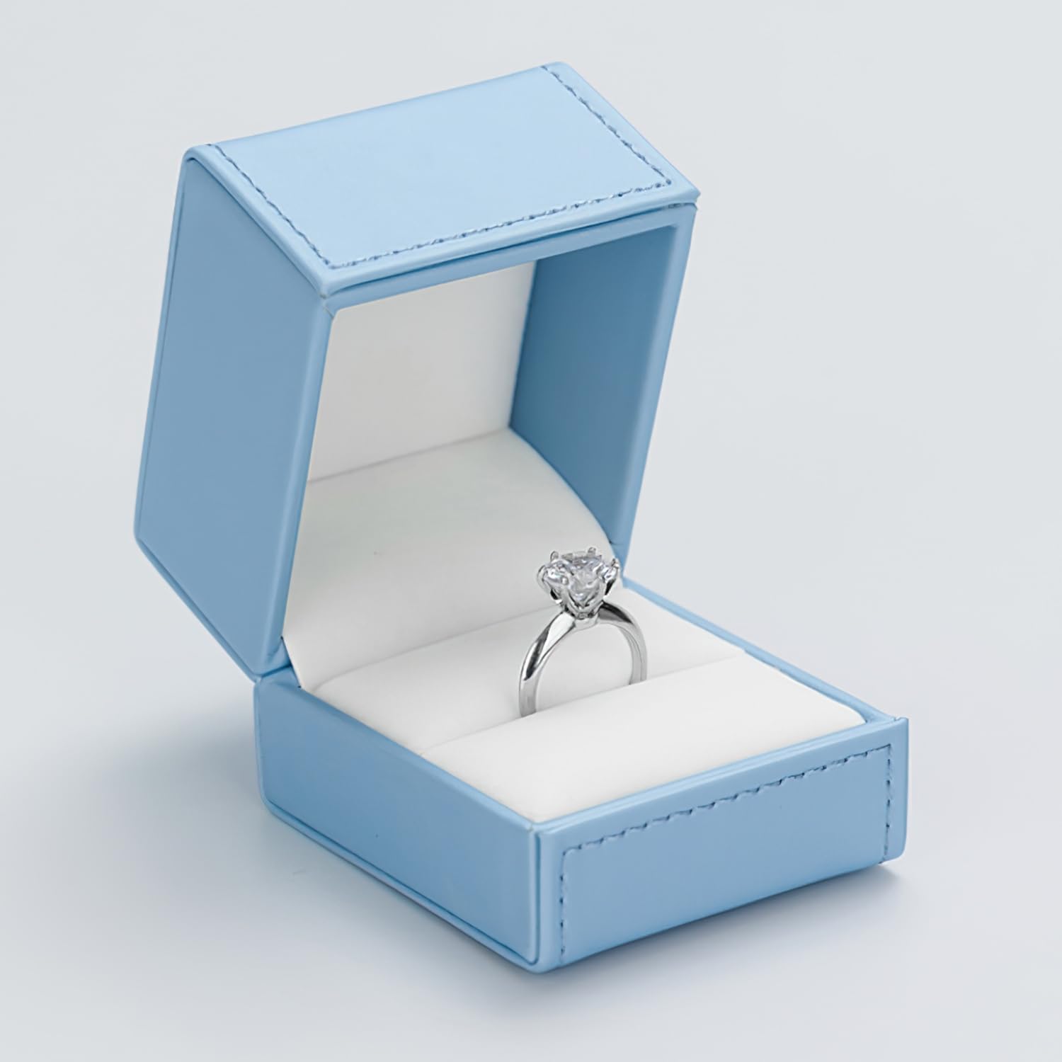 PU Leather Ring Box Velvet Interior Ring Gift Boxes image 2