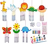 8 Pack Wind Chime Kit for Kids Boys Girls to Build and Paint, Arts and Crafts for Kids Ages 4-6 6-8...