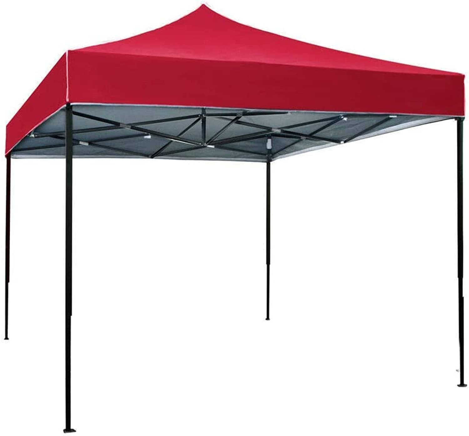 NA Gazebo (3x3M),Canopy Shade Pavilion Shelter,Four-leg awning,Outdoor Pop Up Tent, Folding Marquee Party Camping Market(red)