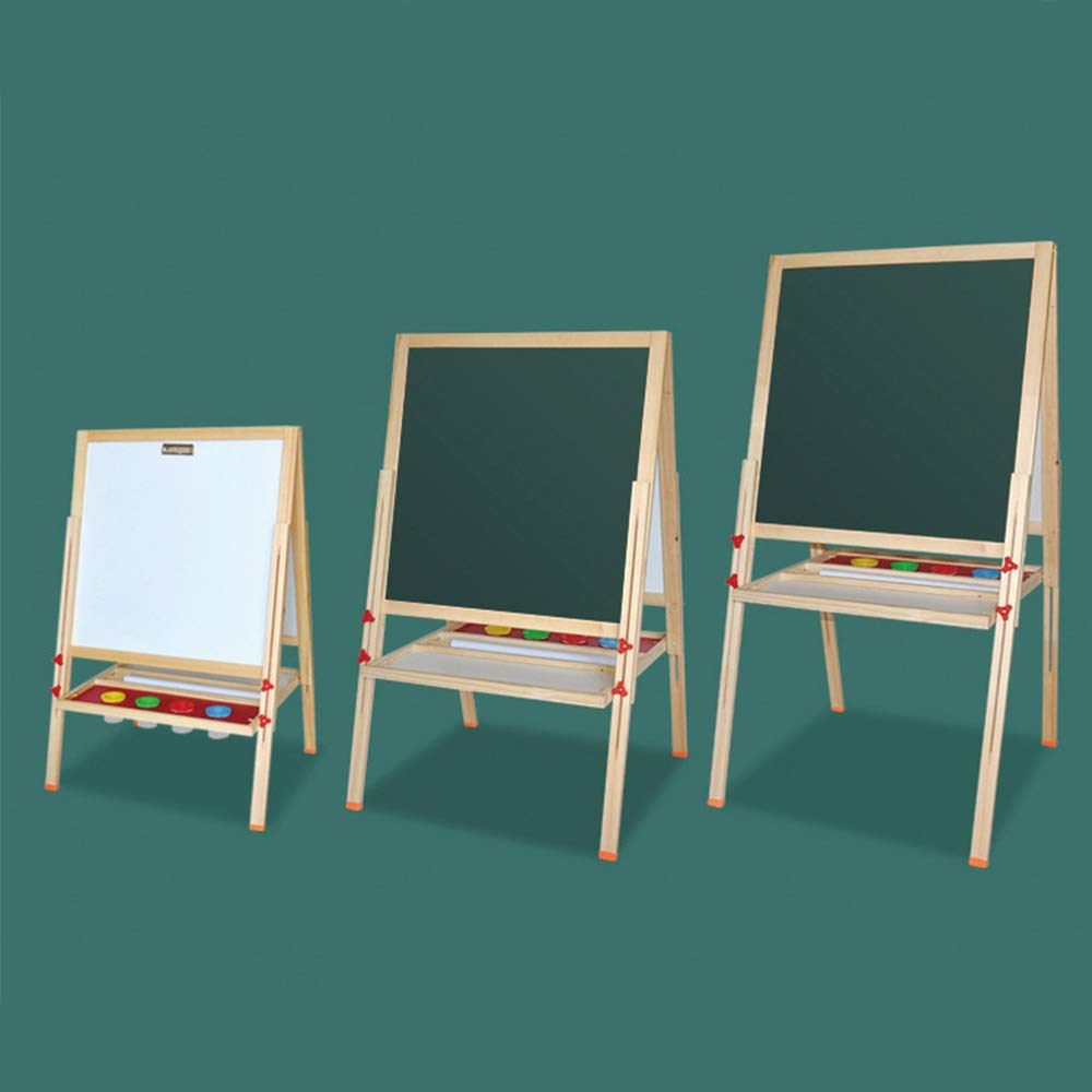 Lavagna per bambini a doppio lato con nero magnetico, cavalletto per bambini, cavalletto per bambini 3 in 1, set di 30 accessori, lavagna bianca magnetica per bambini in legno 3-4 4-8 9-12 anni