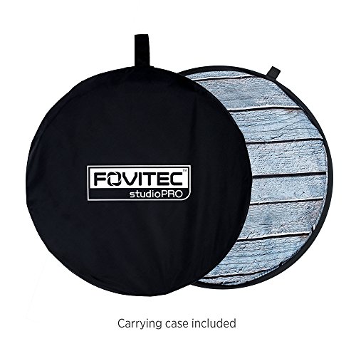 Fovitec Reversible Neptune Blue And Seaside Wood Double-Sided Pop-Up Muslin Backdrop 5'X6.5' For Headshot And Portrait Photography, Vlogging And Video Conferencing #TOP3