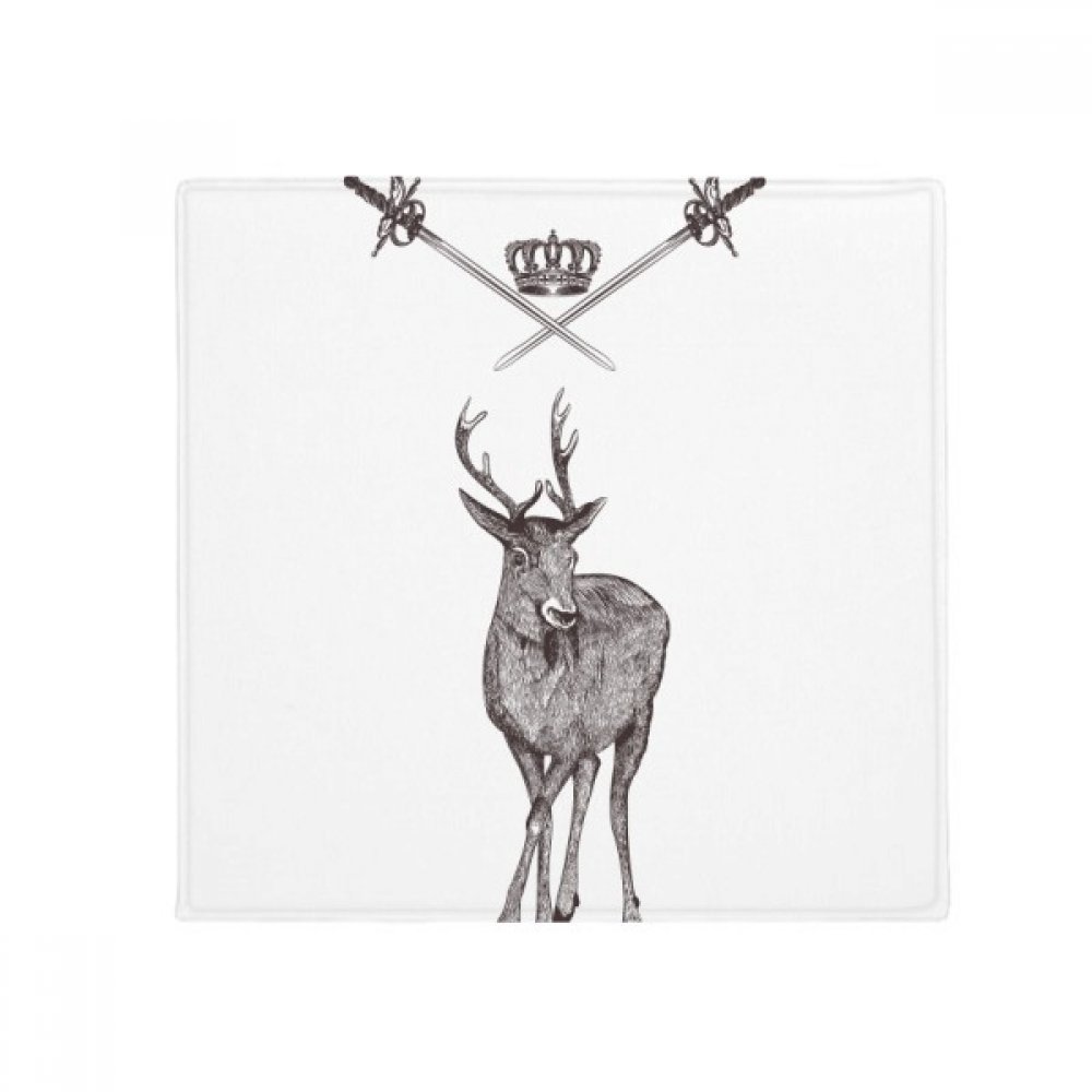 Tapis rond sanglier style baroque 60x60cm pour salle de bain et cuisine