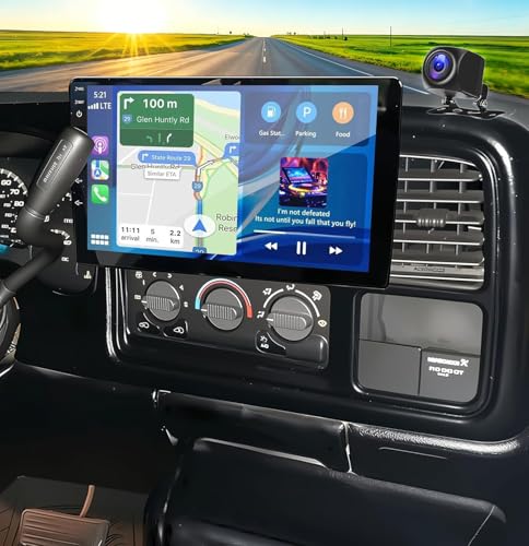 10.1 Car Radio for 1999-2006 Chevrolet Silverado 1500 2500 3500 [4+64G] Touch Screen Stereo for Chevy Silverado 1500 2500 1999-2006 Head Unit with Wireless Carplay Android Auto Bluetooth GPS SWC FM