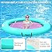 Inflatable Water Hammock Floating Dock,Round Floating Ring for Lake Boat Pool Ocean,Round Swimming Pool Float Hammock for Adults