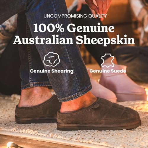 Image of Fireside by Dearfoams Men's Grafton Shearling Indoor /Outdoor Clog