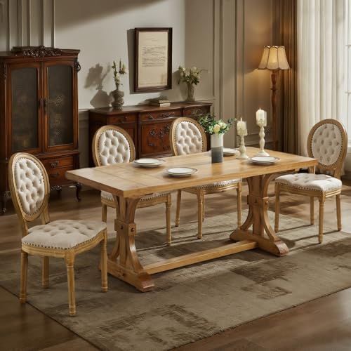 SoarFlash French Velvet Dining Chairs Set of 4, Vantage...