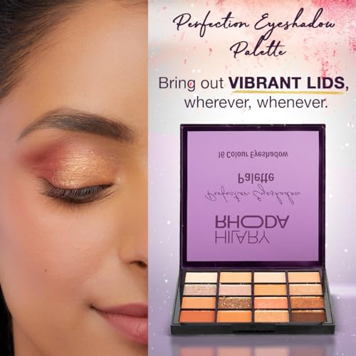 Hilary Rhoda Perfection Eyeshadow Palette|Highly Pigmented Eyeshadow Palette|Matte&Shimmer Finish|Long Lasting Eyeshadow For Women|Blendable Eyeshadow|20.8G|16 Shades (Shade... - Image 3