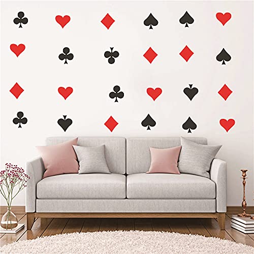 Vinilos Decorativos 48 pcs Juego Poker Negro y Rojo miniatura 2