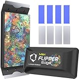 FL!PPER Flipper EDGE MAX Puffer Limited Edition Floating Magnetic Aquarium Cleaner | 2-In-1 Dual Blade Scrubber & Scraper Tools for Efficient Fish Tank Glass & Acrylic Surface Maintenance