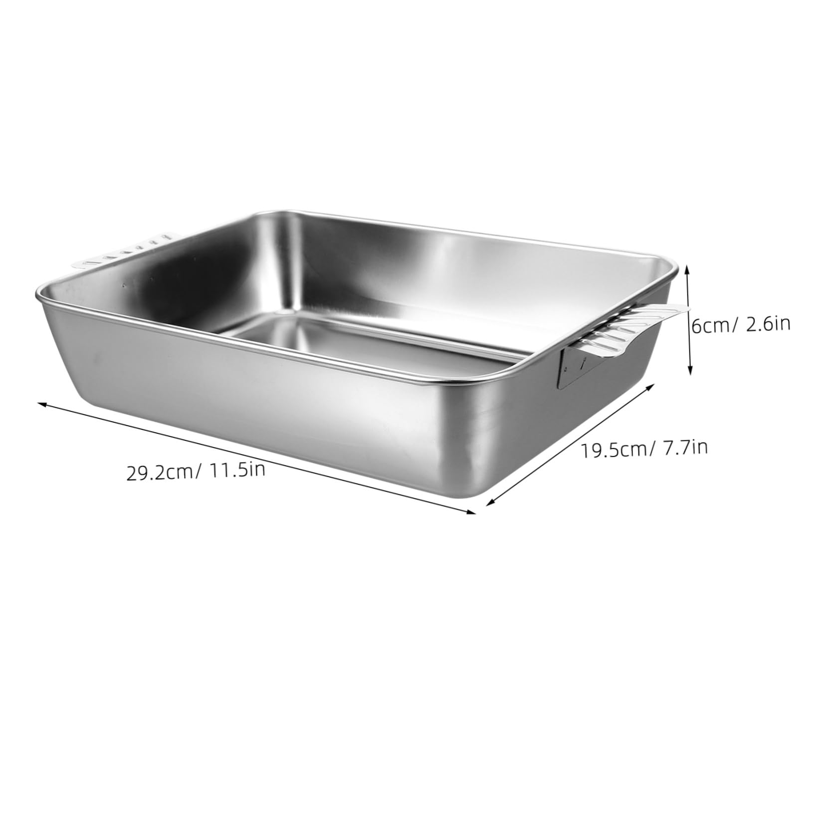 MAGICLULU Stainless Steel Grilled Portable Roasting Pan for Rectangular Tray for Home Restaurant Use Lightweight Roasting Pan for Even Cooking and Flipping