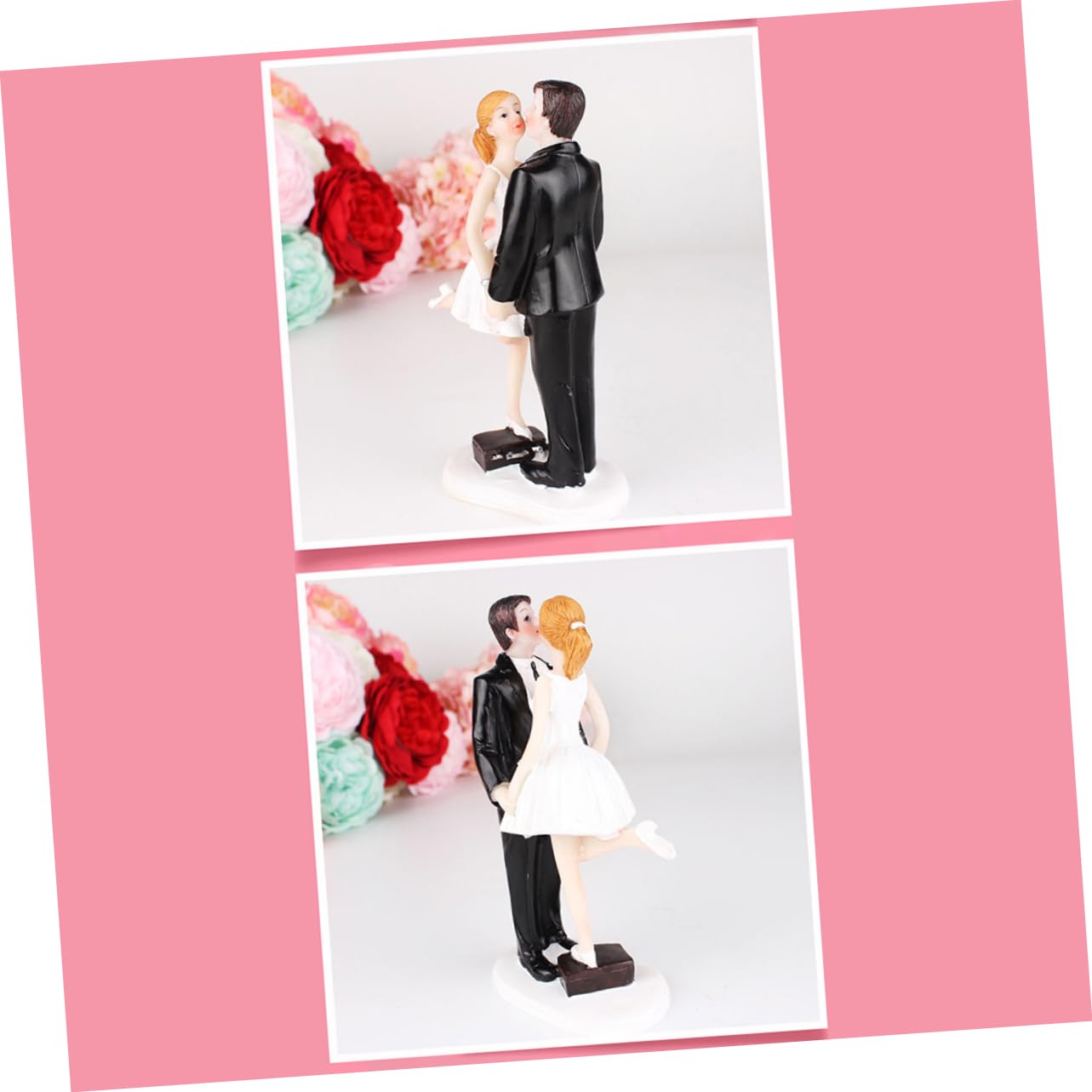 UPKOCH 2stücke Brautpaar Cake Topper Aus Resin Hochzeitsdeko Tortenfigur Für Hochzeitstorte Niedliche Tortenstecker Für Kreative Backideen Stilvolle Hochzeitsschmuckstücke