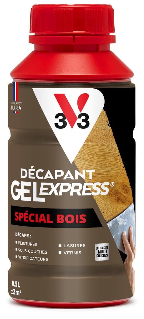 V33 Décapant gel express spécial bois 0,5L
