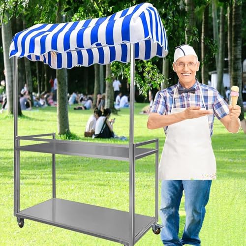 Carrello pieghevole per gelato e hot dog, leggero e portatile, per mercatini ed eventi agricoli