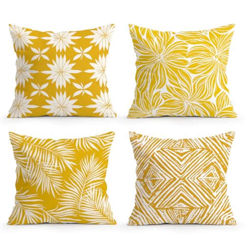OBSEDE Geometric Patterns Throw Pillow Covers 18 × 18 in,