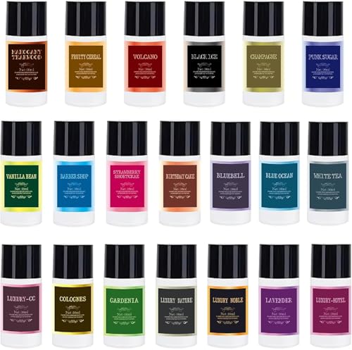 Shonoppy Car Air Freshener Refill Cologne Aromatherapy Oil 20 PCS, Essential Oils Mixed Fragrance Set for Car Diffusers (No Diffuser Included)