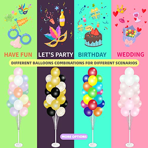 Image of Balloon Column Stand Kit Set of 2 - Balloon Stand with Base, and Pole,Balloon Tower Backdrop Decoration for Wedding, Baby Shower, Birthday Party, or Bachelorette Parties