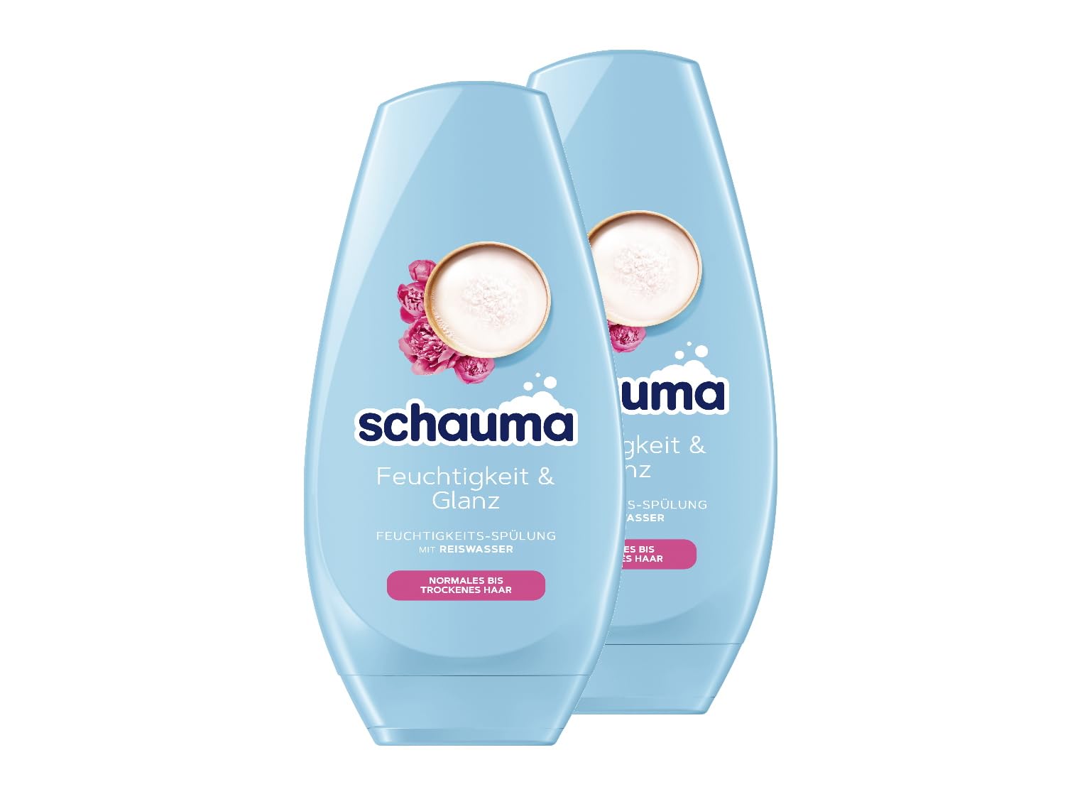 Schauma Schwarzkopf Moisturising Conditioner Moisture & Shine (2 x 250 ml), Hair Conditioner Makes Hair Shine