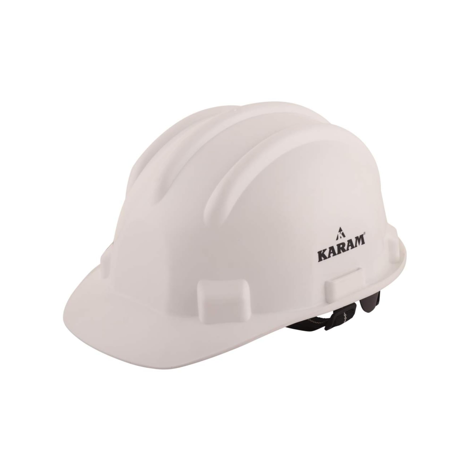 karam pn521 safety helmet for men construction helmet | ratchet type adjustment with adjustable chin strap | work helmet with side slot for attachment | is:2925:1984 certified | white