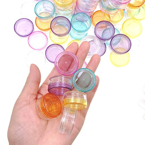 JZK 60 x 5g 5ml Rotondi trasparenti piccoli