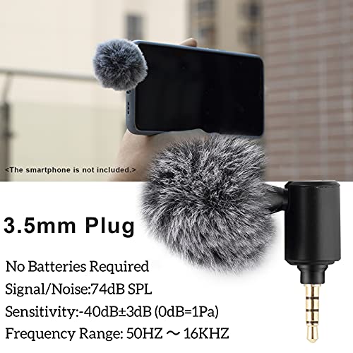 Miaoqian Mini Plug-in Smartphone Microfone Celular Mic Cardioid Pickup 3.5mm TRRS Plug 90° Ângulo Aj