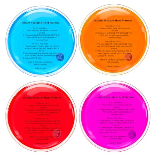 4 Pcs Christmas Pocket Hand Warmer,Reusable Snap...