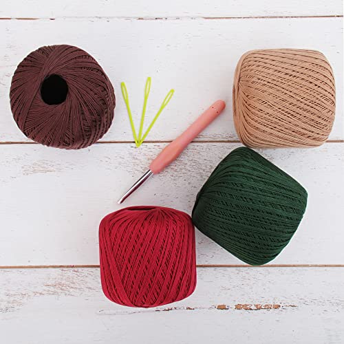 100% Pure Cotton Crochet Thread Set by Threadart -...