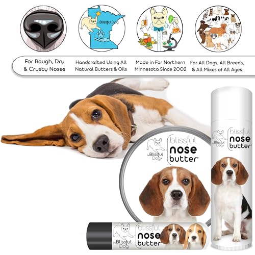 Image of The Blissful Dog Beagle Nose Butter for Dry, Cracked Skin, Lick-Safe Dog Nose Balm with Moisturizing Shea Butter, Almond, Olive, and Essential Oils, Pet Supplies, Uncented, 2 oz.