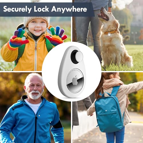 Airtag Holder Hidden 4 Pack GPS Tracker Case, Anti-Removal Airtag Silicone Case with Pins, Suitable for Children Elderly - Image 4